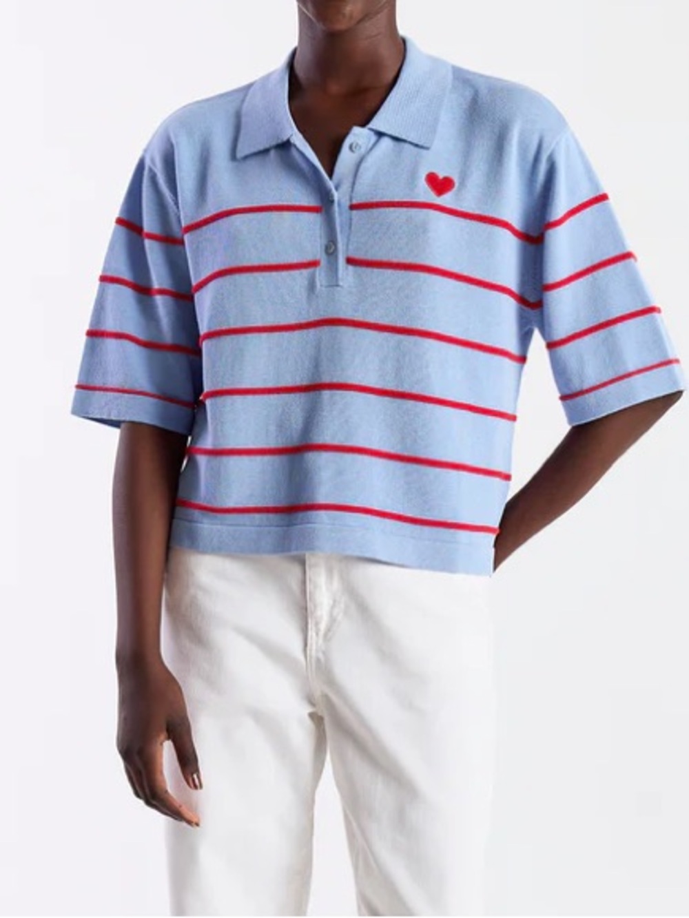 WISPR Cotton Knit Stripe Polo Sweater